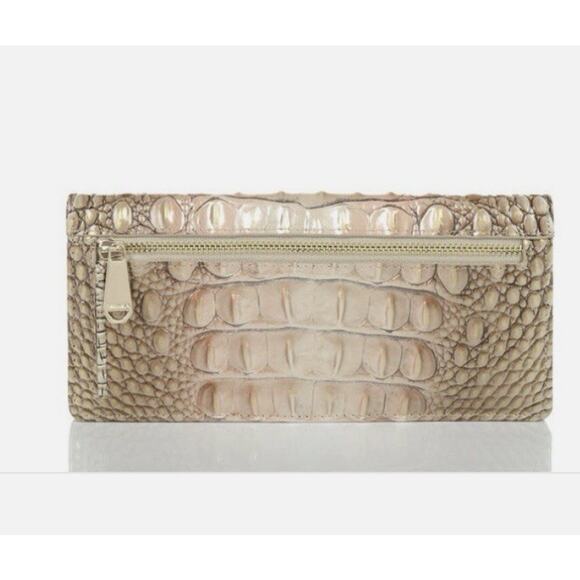 BRAHMIN ADY “SCALLOP OMBRE MELBOURNE” LEATHER WALLET-WARM NEUTRAL TONES NWOT - Picture 1 of 11